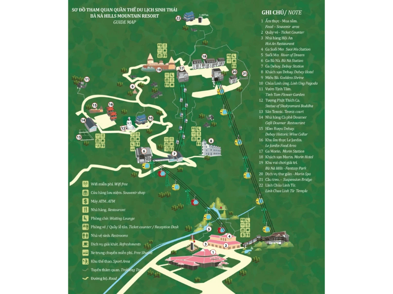 Bản đồ khu du lịch Bà Nà Hills